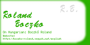 roland boczko business card